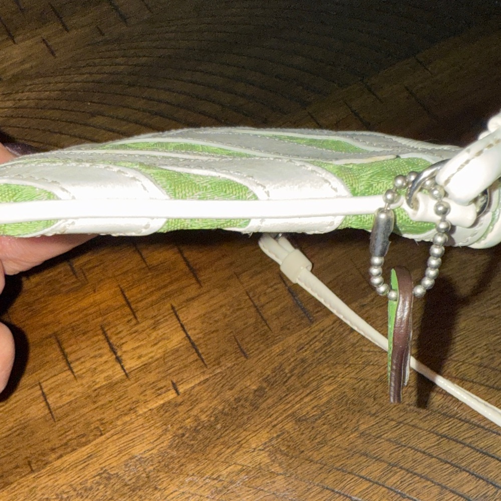 Coach Green and white Women's Wristlet - Picture 13 of 17